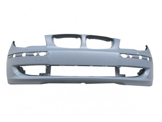 BMW 1 SERI- E87- 09/11; ÖN TAMPON (ASTARLI SİS/BANT DELİKLİ/FAR YIKAMA DELİKLİ (TYG)