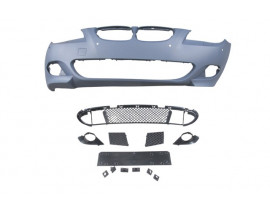 BMW 5 SERI- E60- 04/07; ÖN TAMPON (IZGARALI//PLAKA PLAST.)SEN.DELİKLİ 18MM/F.YIK.LI) (M-TECH) ASTARL