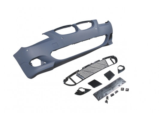(YENİ ÜRÜN!!!)BMW 5 SERI- E60- 04/07; ÖN TAMPON (IZGARALI//PLAKA PLAST.)SEN.DELİKLİ 18MM/F.YIK.LI) (M-TECH) ASTARL