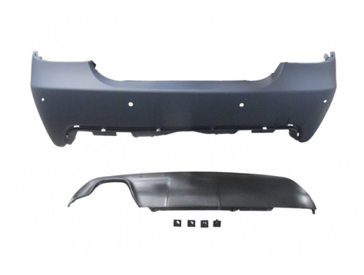 BMW 5 SERI- E60- 07/10; ARKA TAMPON (KARLIKLI/ASTARLI/ÇEK. KAPAKLI/SENSÖR DELİKLİ 18MM) (M-TECH/LCI)