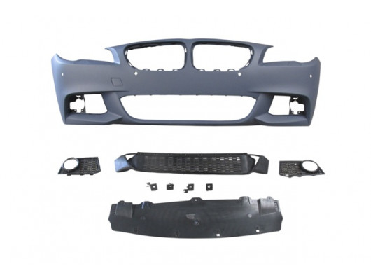 BMW 5 SERI- F10- 10/13; ÖN TAMPON ASTARLI(SİS D.Lİ KAPAK/IZGRALI/PLAKA PLAS./FAR.YIK.LI/SEN.D)M-TECH