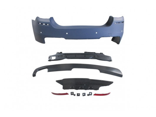 BMW 5 SERI- F10- 10/16; ARKA TAMPON ASTARLI(SEN.YUVALI/REFLEKTÖRLÜ/KARLIKLI)(TEK EGZ.D.Lİ)M-TECH-LCI