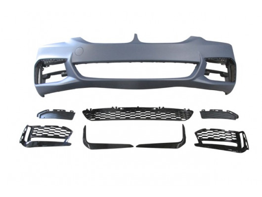 BMW 5 SERI- G30- 17/20; ÖN TAMPON ASTARLI (SİS KAPAKLI/SİS KAP. ÇITALI/IZGARALI) (SENSÖR D.Lİ)M-TECH