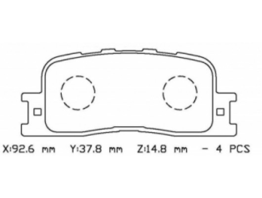 TOYOTA CAMRY- 01/04; ARKA FREN BALATASI (DİSK) (92,6X37,8X14,8) (DAIWA)