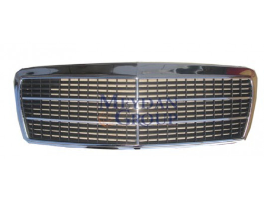 MERCEDES E CLASS- W210- 96/99; ÖN PANJUR KOMPLE NİKELAJLI (PETEKLERİ SİYAH)(5ÇITALI)(CLASSIC)(TW)