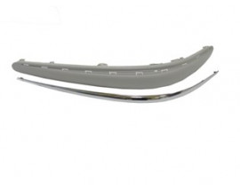 MERCEDES E CLASS- W211- 03/06; ÖN TAMPON BANDI SOL GRİ ASTARLI/NİKELAJ ÇITALI SENSÖR DELİKSİZ (TYG)