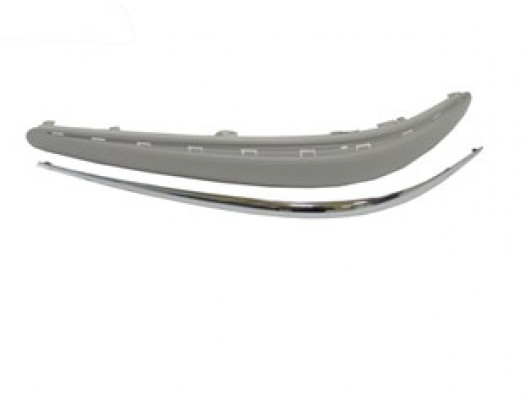 MERCEDES E CLASS- W211- 03/06; ÖN TAMPON BANDI SOL GRİ ASTARLI/NİKELAJ ÇITALI SENSÖR DELİKSİZ (TYG)