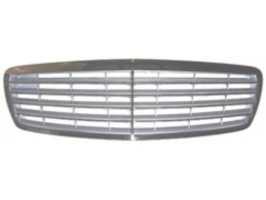 MERCEDES E CLASS- W211- 03/06; ÖN PANJUR NİKELAJ ÇERÇEVE/İÇ PETEK GÜMÜŞ GRİ (9ÇITALI)(ELEGANCE)(TYG)