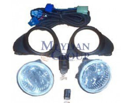 TOYOTA YARIS- 00/02; SİS LAMBASI SAĞ/SOL SET 2 PARÇA YUVARLAK (ÇERÇEVE/ROLE/DÜĞME/TESİSAT KOMPLE