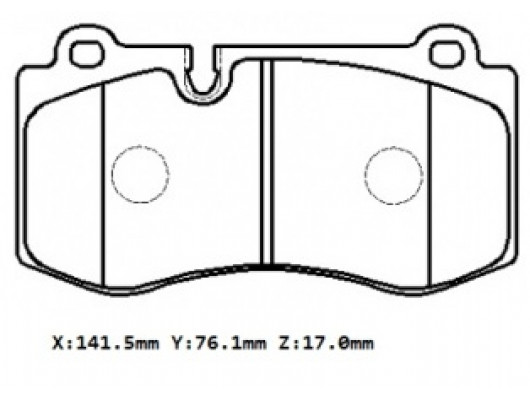 MERCEDES S CLASS- W221- 06/12; ÖN FREN BALATASI (KABLOSUZ)(DİSK)(141.5X76.1X17)(BRAMAX)