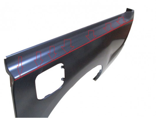 TOYOTA HILUX- PICK UP VIGO- 05/11; YARIM ARKA ÇAMURLUK SOL (ÜST KISMI KESİLİP TAKILABİLİR