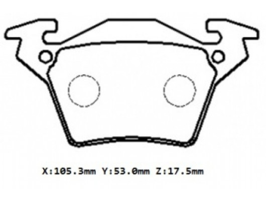 MERCEDES VITO- W638- 96/03; ARKA FREN BALATASI (DİSK)113/114/108/110/112 (105.3x53x17.5)(BRAMAX)