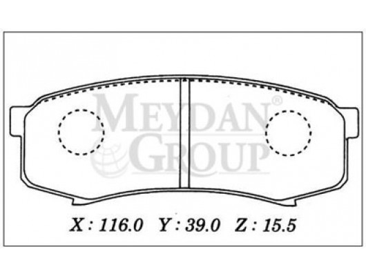 TOYOTA LANDCRUISER- VX 80- 90/97; ARKA FREN BALATASI (DİSK) (116X39X15,5) (FMK)