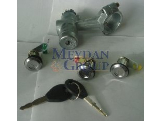 NISSAN MICRA- K11- 93/97; KONTAK KİLİT SETİ (3LÜ) (KONTAK/KAPI/BAGAJ) (TERMİKLİ)