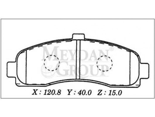 NISSAN MICRA- K11- 98/02; ÖN FREN BALATASI (DİSK) (120,8X40X15) (DAIWA)