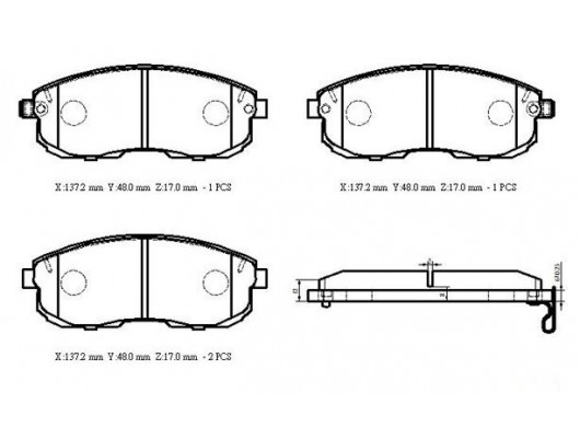 NISSAN MAXIMA- A33- 03/06; ÖN FREN BALATASI (DİSK) (137X53,3X17) (DAIWA)