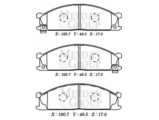 NISSAN VANETTE- 96/02; ÖN FREN BALATASI SACLI TİP (DİSK) (130,1X44,5X16,5)(DAIWA)