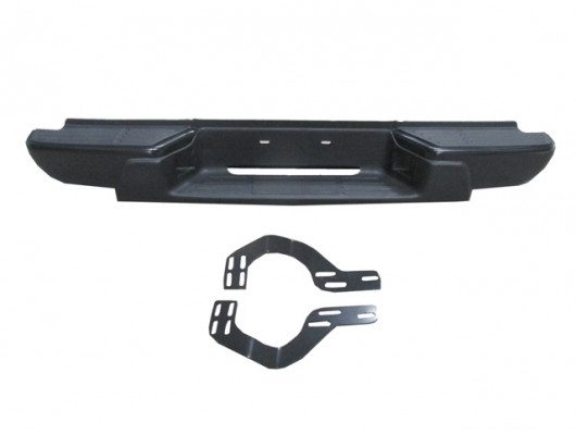 NISSAN SKYSTAR- PICK UP- D22- 97/02; ARKA TAMPON SİYAH(ÜSTÜ PLASTİKLİ)(BAĞLANTI AYAKLARI İLE)