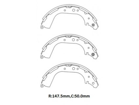 NISSAN PATHFINDER- 96/99; ARKA FREN PABUCU (147,5X50) (DAIWA)