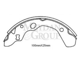 MAZDA 323- SD- 90/92; ARKA FREN PABUCU (INCE TIP) (100X25) (DAIWA)