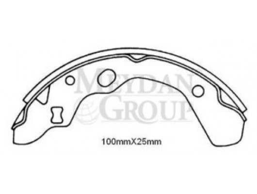 MAZDA 323- SD- 90/92; ARKA FREN PABUCU (INCE TIP) (100X25) (DAIWA)