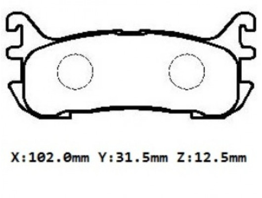 MAZDA 323- FAMILIA- 95/97; ARKA FREN BALATASI (DİSK)(102X31.5X12.5)(DAIWA)