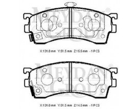 MAZDA 626- SD/HB- 92/97; ÖN FREN BALATASI (DISK) (131,8X51,5X15,5/14,5) (DAIWA)