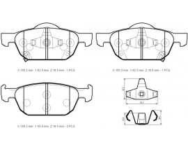 HONDA ACCORD- 08/15; ÖN FREN BALATASI (DİSK) (155.2X62.5X16.5) (DAIWA)