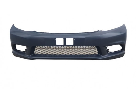 HONDA CIVIC- SD- 12/14; ÖN TAMPON PANJURLU SİYAH (SİS DELİKLİ/FAR YIKAMA DELİKSİZ)(MY)