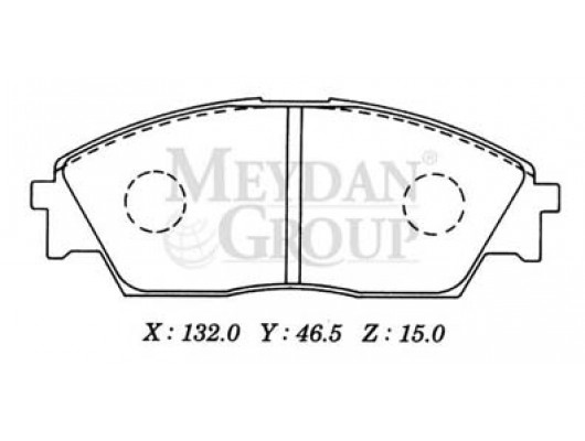 HONDA INTEGRA- 90/91; ÖN FREN BALATASI DÜZ TİP (DİSK) (132X46,5X15) (DAIWA)