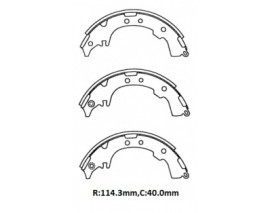 DAIHATSU TERIOS- 04/05; ARKA FREN PABUCU (114,3X40) (DAIWA)