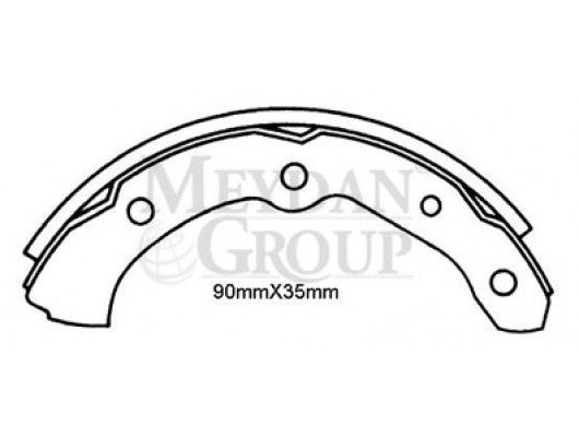 DAIHATSU HIJET- MİNİBÜS- 97/05; ÖN FREN PABUCU (90X35)(DAIWA)