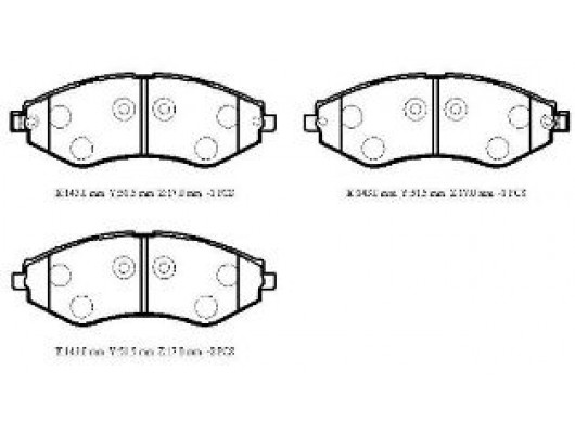 CHEVROLET LACETTI- HB- 04/11; ÖN FREN BALATASI (DISK) (143x51,5x17)(BRAMAX)