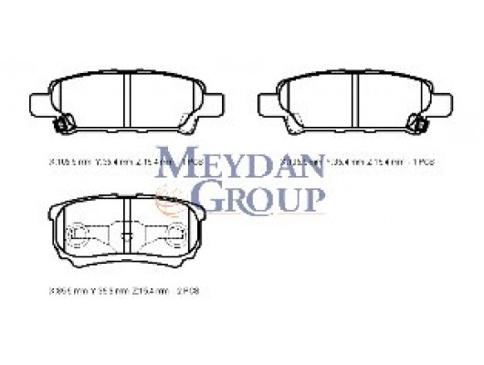 JEEP COMPASS- 07/10; ARKA FREN BALATASI 2,0/2,2/2,4 (DİSK)(105,9X32,5X15,4/85,5X35,5X15,4) (DAIWA)