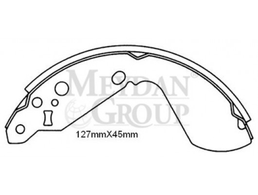 SUZUKI VITARA- 92/94; ARKA FREN PABUCU 5KAPI (127X45) (DAIWA)