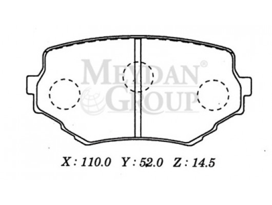 SUZUKI GRAND VITARA- 98/02; ÖN FREN BALATASI GRAND 4KAPI (DİSK) (110X52X14,5) (DAIWA)