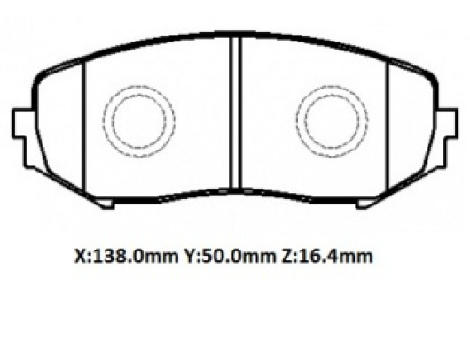 SUZUKI GRAND VITARA- 06/12; ÖN FREN BALATASI (DİSK)(138X50X,16,4)(DAIWA)
