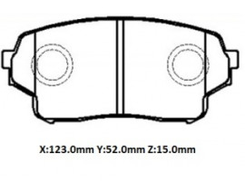 SUZUKI GRAND VITARA XL7- 06/07; ÖN FREN BALATASI (DISK) (123x52x15) (DAIWA)