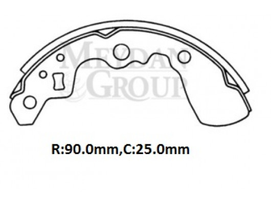 SUZUKI SWIFT- SD/HB- 97/04; ARKA FREN PABUCU (90X25) (DAIWA)