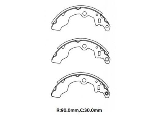 SUZUKI ALTO- 88/94; ARKA FREN PABUCU (90X30)(DAIWA)