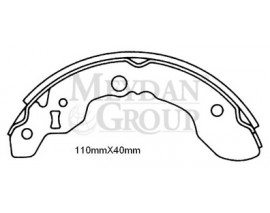 SUZUKI CARRY- 98/04; ARKA FREN PABUCU (110X40) (DAIWA)