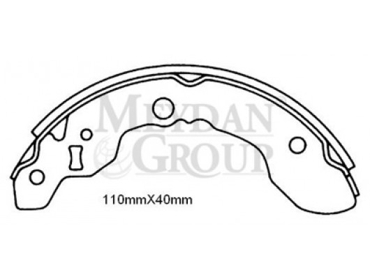 SUZUKI CARRY- 98/04; ARKA FREN PABUCU (110X40) (DAIWA)