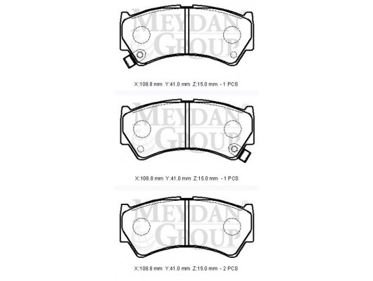 SUZUKI BALENO- 95/98; ÖN FREN BALATASI (DİSK) (108,8X41X15) (DAIWA)