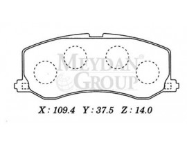 SUZUKI BALENO- 95/98; ÖN FREN BALATASI (DISK) (109,4X37,5X14) (DAIWA)