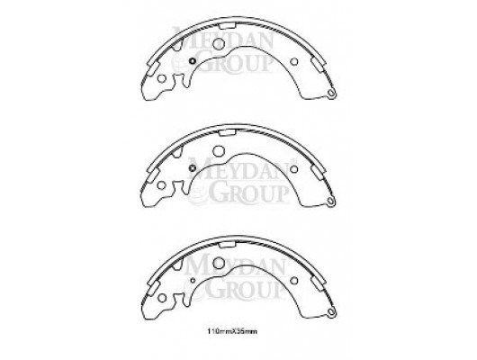 SUZUKI JIMNY- 04/12; ARKA FREN PABUCU (110X35) (DAIWA)