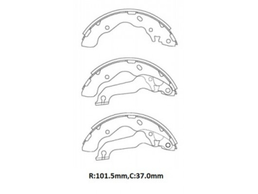 HYUNDAI ELANTRA- 02/03; ARKA FREN PABUCU (101,5X37) (DAIWA)