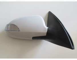 HYUNDAI I30- 07/12; KAPI AYNASI SAĞ ELEKTRİKLİ/SİNYALLİ/BEYAZ KAPAKLI(SİNYALİ KISA TİP)(5FİŞLİ)(