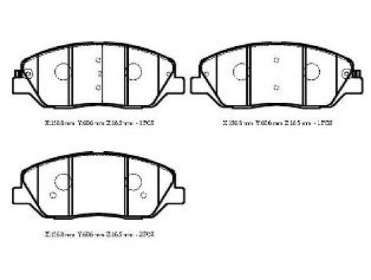 HYUNDAI SANTA FE- 09/10; ÖN FREN BALATASI (DISK)(156.8X60.6X16.5)(DAIWA)