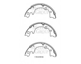 KIA BONGO- KAMYONET- 02/04; ARKA FREN PABUCU (ÇIFT TEKER) (110X55) (DAIWA)