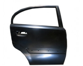 KIA RIO- III- 06/11; ARKA KAPI KOMPLE SAĞ SİYAH BAND DELİKLİ (SEDAN) ÇELİK BARLI (İCELİ)(TW)